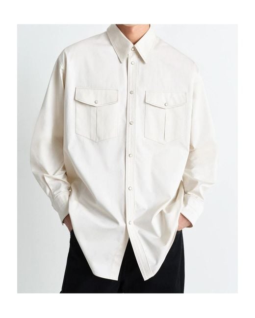 Lemaire White Western Shirt for men