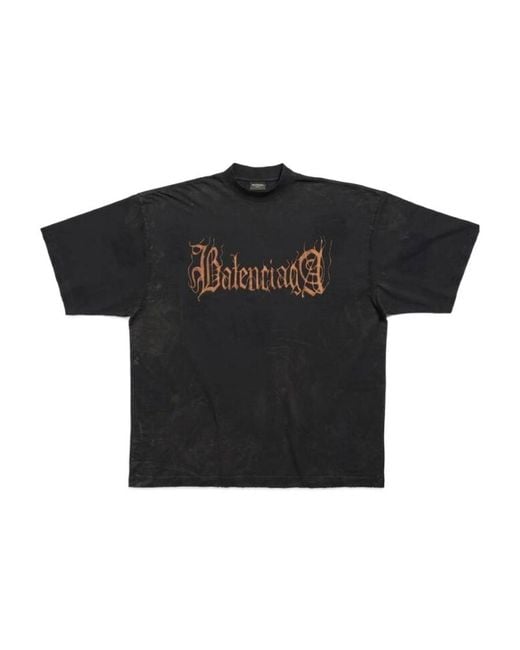 Balenciaga Black T-Shirt Heavy Metal Large Fit for men