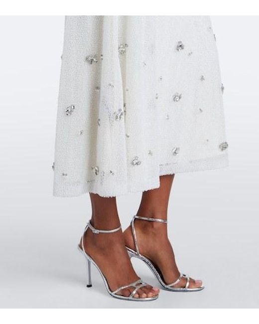 Roland Mouret White Embellished Cocktail Dress