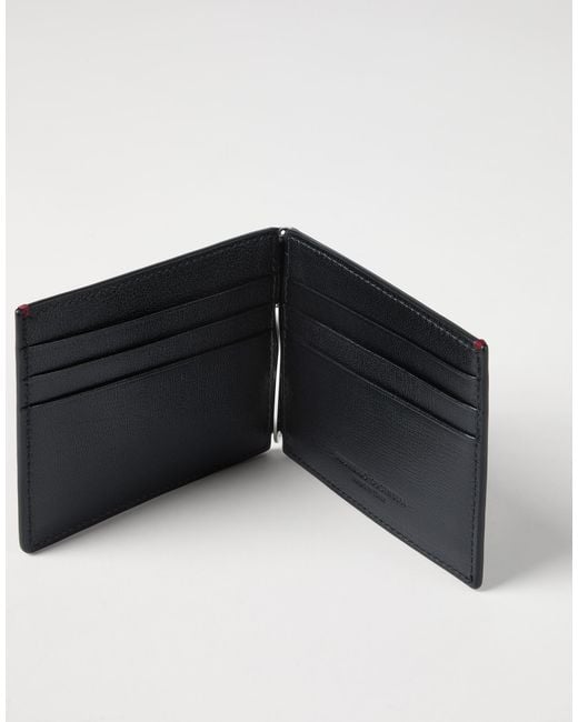Brunello Cucinelli Black Bi-Fold Money Clip Wallet for men
