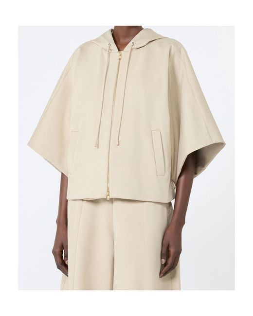 Max Mara Natural Zip-Up Hoodie