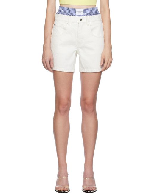 Alexander Wang Blue High-Waisted Boxer Shorts