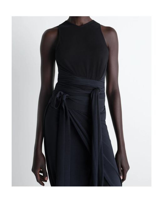 Lemaire Black Draped Wrap Top