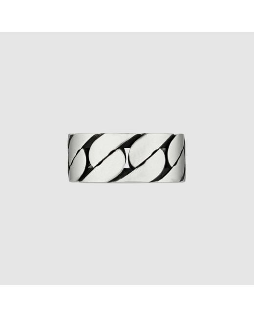 Gucci White Interlocking G Ring