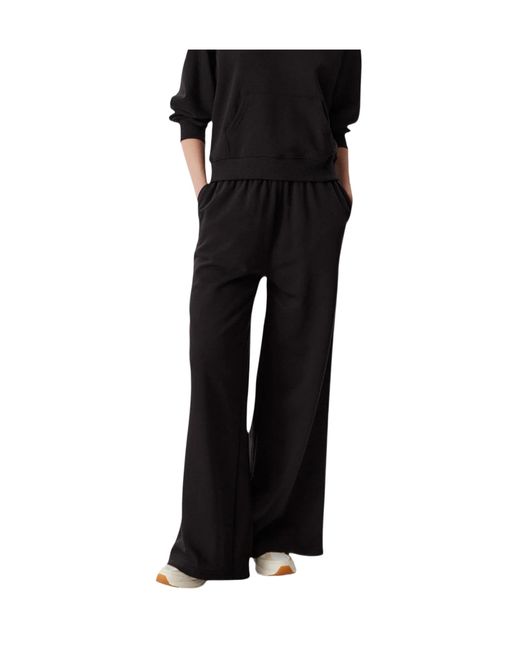 Tommy Hilfiger Black Wide-Leg Athletic Pants