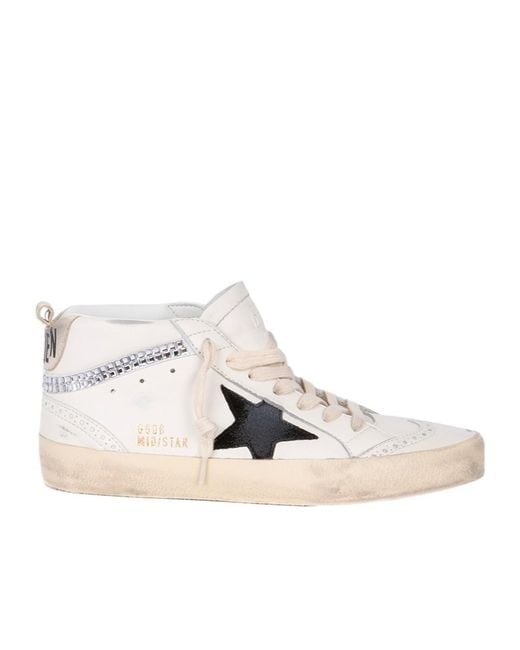 Golden Goose Deluxe Brand White Mid Star Sneakers