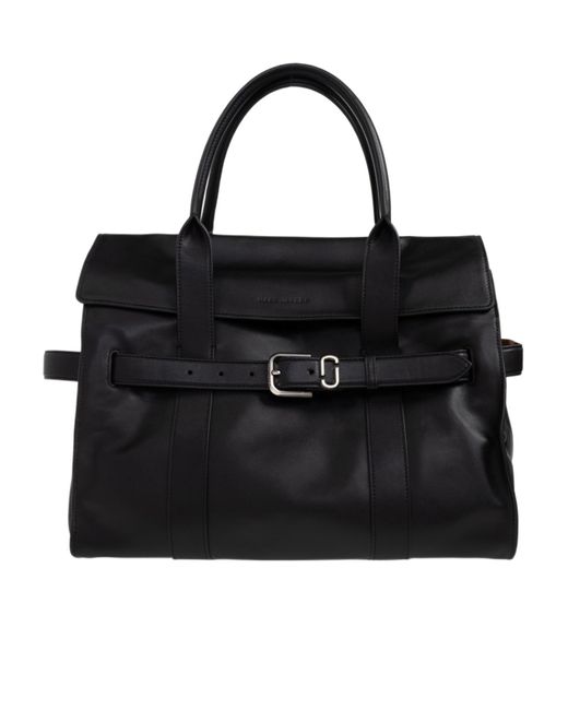 Marc Jacobs Black Logo Detailed Foldover Tote Bag