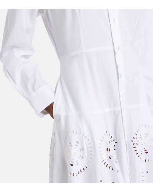 Polo Ralph Lauren White Broderie Anglaise Cotton Shirt Dress