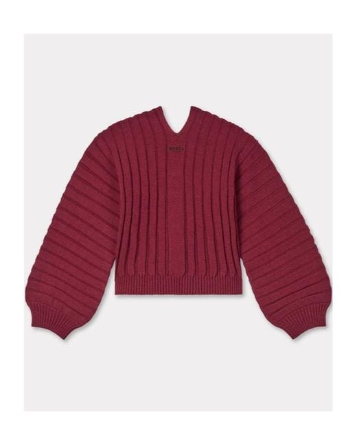 KENZO 3D' Embroidered Rib-Knit Cardigan
