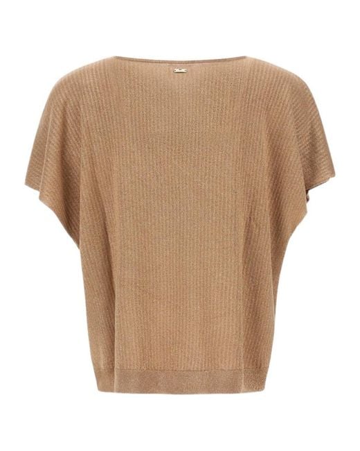 Herno Natural V-Neck Knit T-Shirt