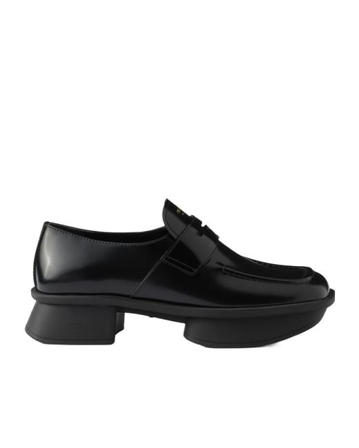 Prada Black Equal Low-Block Heeled Loafers