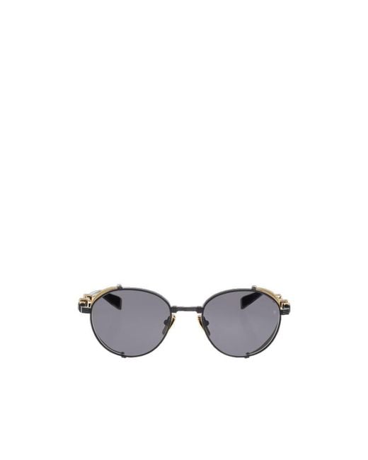 Balmain Metallic B-Escape Geometric-Frame Sunglasses for men