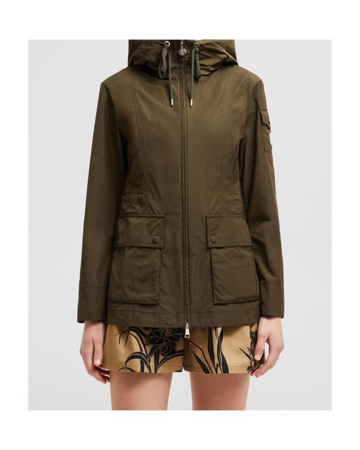 Moncler Green Leandro Logo Patch Hooded Jacket