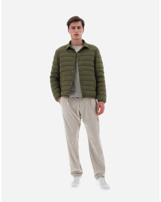 Herno Green Buttoned Long-Sleeved Jacket for men