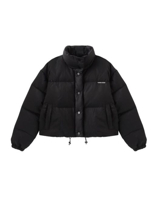 Marissa Chiara Black Stand Collar Cotton Jacket