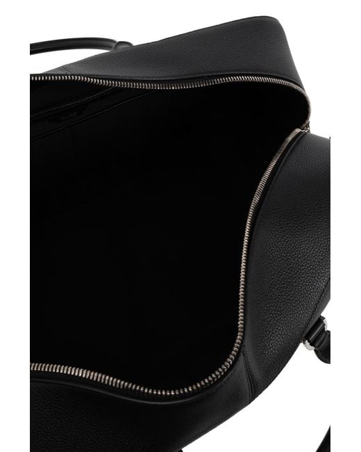 Tom Ford Black Logo Detailed Duffel Bag for men