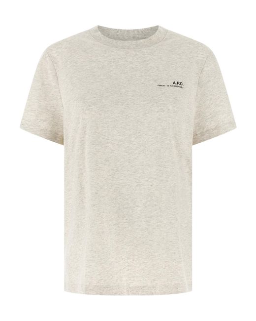 A.P.C. White Cohbo Logo Printed Crewneck T-Shirt