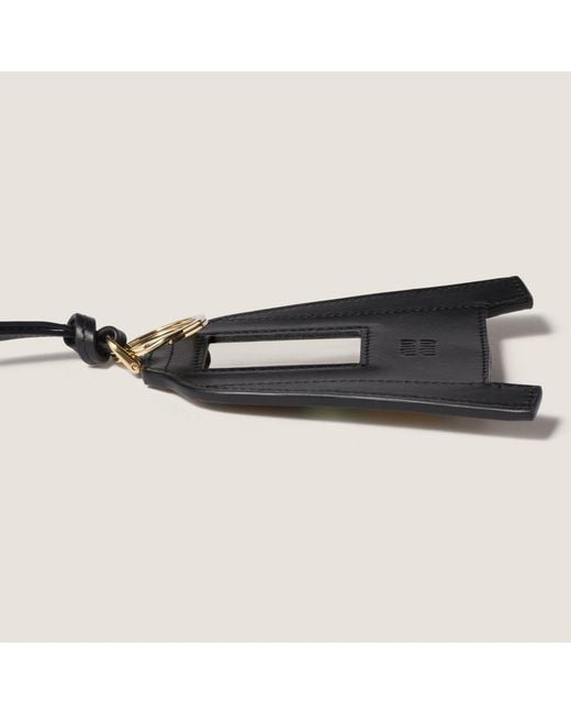 Miu Miu Metallic Logo Label Key Ring Trick