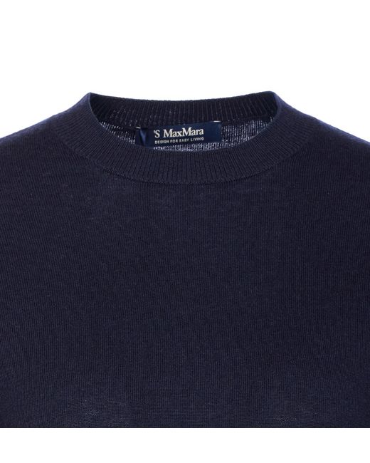 Max Mara Blue 'S Eco Crewneck Jumper
