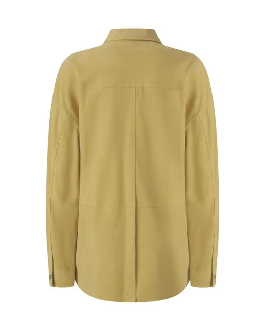 Pinko Yellow Curved Hem Shirt