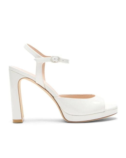 Stuart Weitzman White Babette Platform
