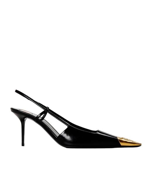 Saint Laurent Black High-Heeled Mules