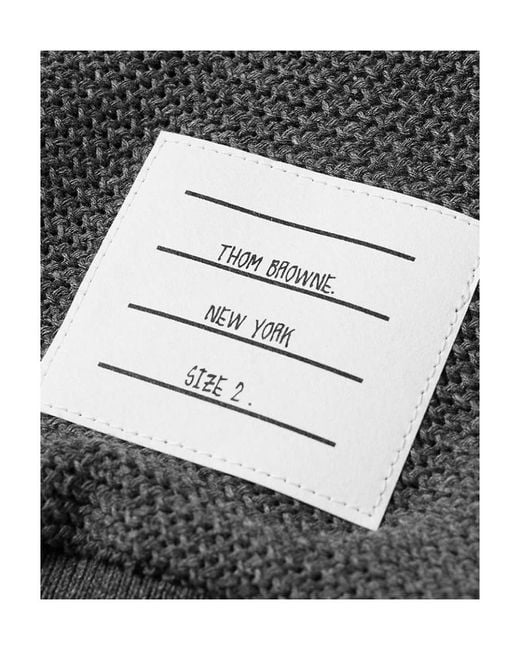 Thom Browne Gray 4-Bar Stripe Cotton Jumper for men