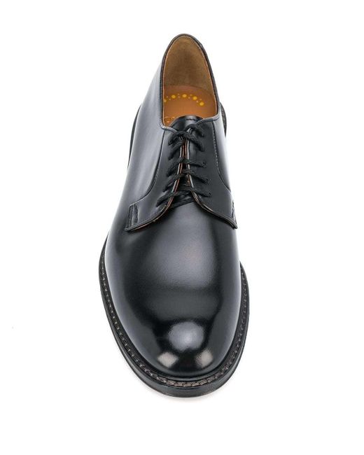 Doucal's Multicolor Almond Toe Lace-Up Derby Shoes for men