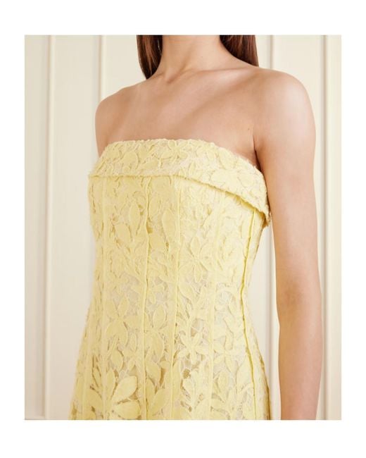 Jonathan Simkhai Yellow Imogen Cotton-Lace Midi Dress