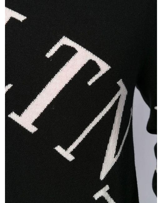 Valentino Black Logo Printed Sweater for men