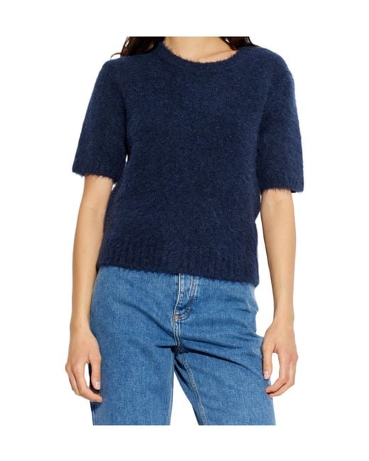 Samsøe & Samsøe Blue Sajeanne Short-Sleeve Top