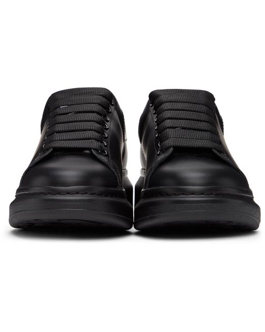 McQueen Black Oversized Low-Top Sneakers for men