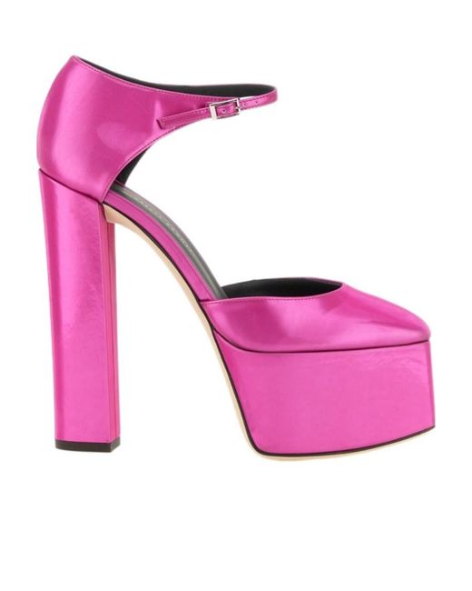 Giuseppe Zanotti Pink Bebe Platform Ankle Strap Pumps