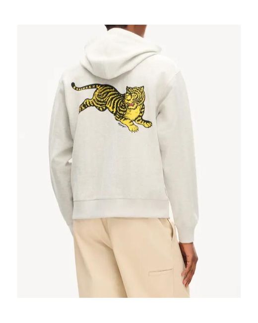 KENZO Natural Jumping Tiger' Zip Up Hoodie for men