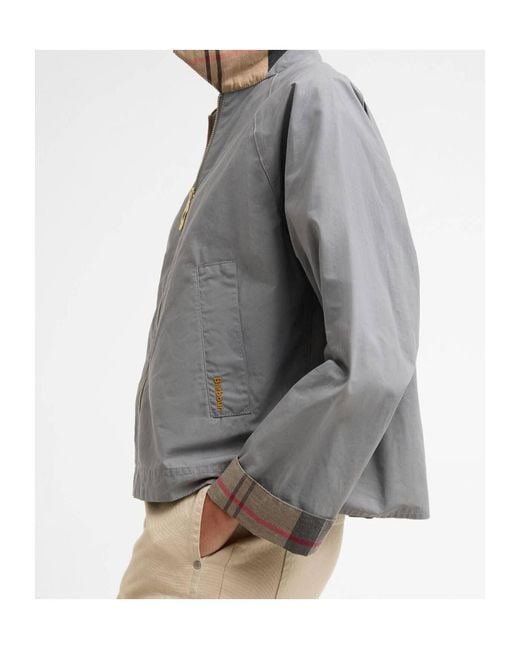 Barbour Gray Catlin Corduroy-Collar Jacket
