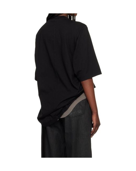 Rick Owens Black Jumbo Short-Sleeve T-Shirt