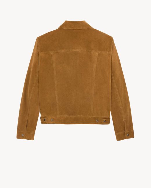 Saint Laurent Brown Suede Twin-Pocket Jacket for men