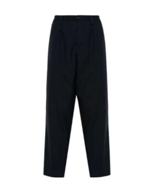 Marni Blue Straight-Leg Cropped Trousers for men