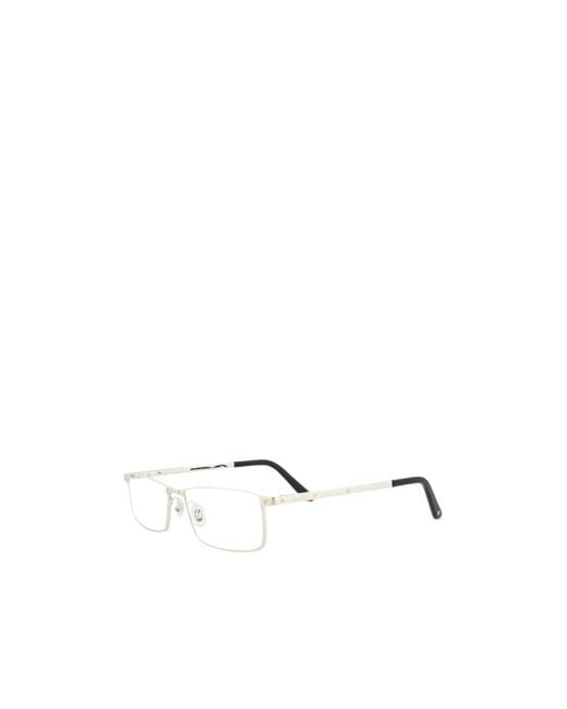 Cartier White Rectangular Frame Glasses for men