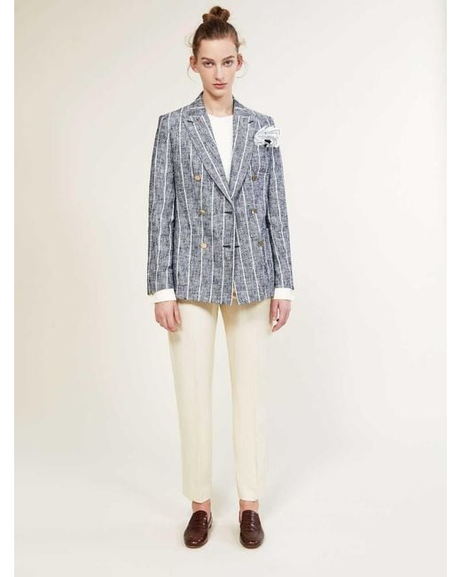 Max Mara White Fold Design Casual Pants