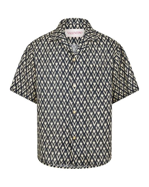 Valentino Black Graphic Print Shirt for men