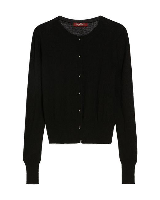 Max Mara Black Viscose Yarn Cardigan