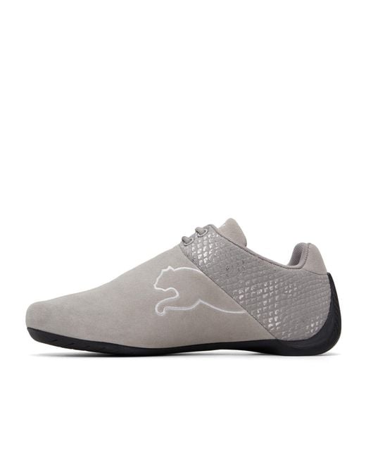 PUMA Gray Future Cat Emboss Lace-Up Sneakers