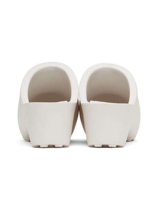 PRAYING White Platform Mules for men