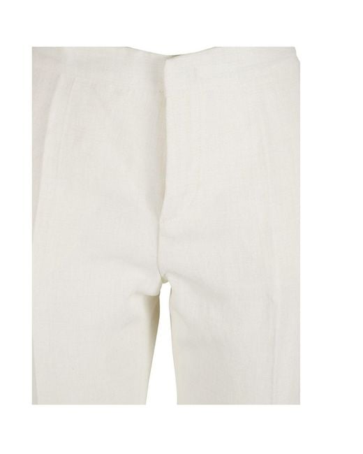 Fabiana Filippi White Regular Fit Tailored Trousers
