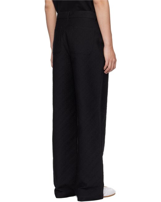 Casablanca Black Jacquard Cargo Trousers for men