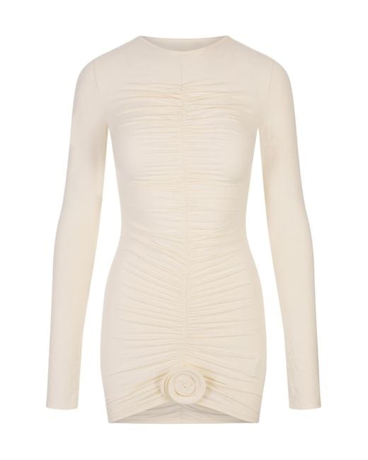 LaRevêche White Long Sleeve Dress