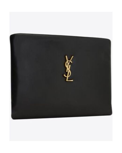 Saint Laurent Black Calypso Small Pouch
