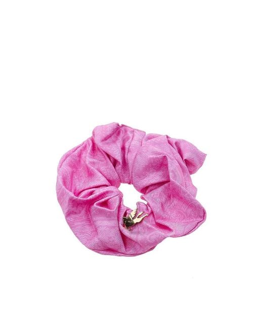 Etro Pink Logo Hair Ring