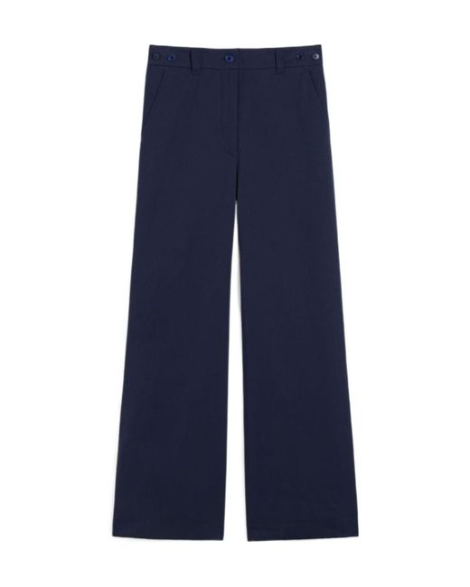 Weekend by Maxmara Blue Wide-Leg Trousers